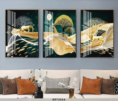 File gốc File tranh hiện đại pha lê gương KF73564 (in mica) trang trí