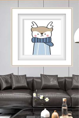 File gốc File tranh hiện đại pha lê gương KF73625 (in lụa) tranh thuận buồm