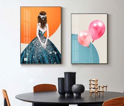 File in trần File tranh hiện đại pha lê gương KF73717 (bản gốc) hoa văn