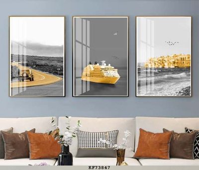 File ảnh File tranh hiện đại pha lê gương KF73847 (gốc) in poster