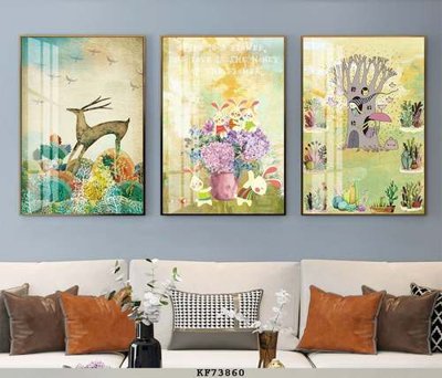 Tải file File tranh hiện đại pha lê gương KF73860 (gốc) chủ đề tâm linh