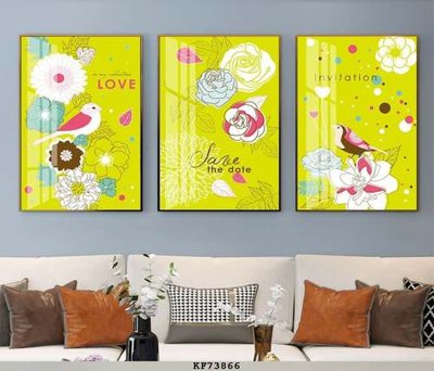 File in ấn File tranh hiện đại pha lê gương KF73866 chuyên nghiệp