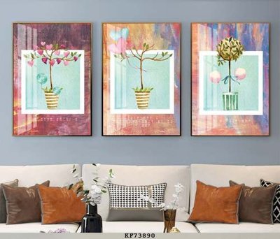 File tranh File tranh hiện đại pha lê gương KF73890 (bản gốc) treo tường