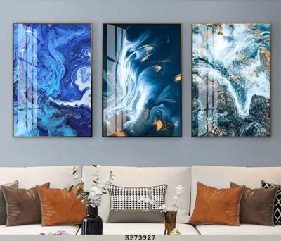 File gốc File tranh hiện đại pha lê gương KF73927 (in lụa) hoa văn cổ điển