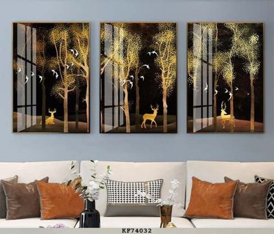 File in mica File tranh hiện đại pha lê gương KF74032 (bản gốc) sắc sảo