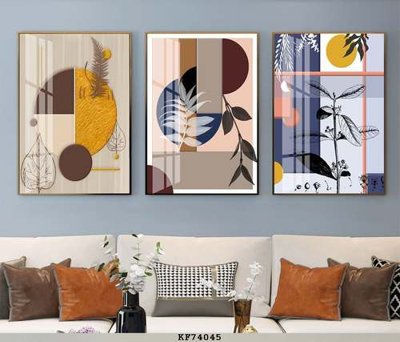 Ảnh gốc File tranh hiện đại pha lê gương KF74045 (độ nét cao) in mica