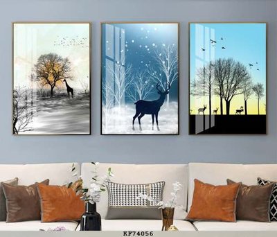 Download file File tranh hiện đại pha lê gương KF74056 (gốc) in mica đèn LED