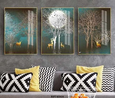 Hình ảnh gốc File tranh hiện đại pha lê gương KF74064 (để in khổ lớn)