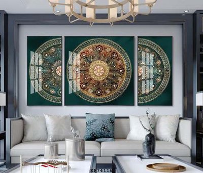 File in trần File tranh hiện đại pha lê gương KF74116 (bản gốc) hoa văn