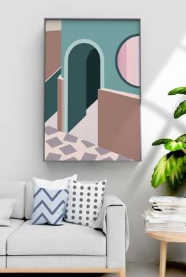 File ảnh File tranh hiện đại pha lê gương KF74179 (gốc) in backdrop sự kiện