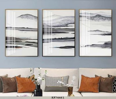 Download file gốc File tranh hiện đại pha lê gương KF74461 (in lụa) hoa lá