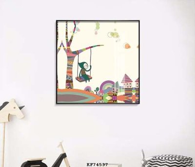 Ảnh gốc File tranh hiện đại pha lê gương KF74537 (siêu chi tiết) để in ấn