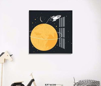 File gốc File tranh hiện đại pha lê gương KF74610 (in mica) cắt laser