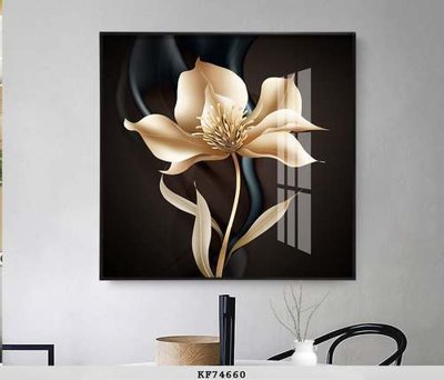 File tranh File tranh hiện đại pha lê gương KF74660 (file gốc) chủ đề phong thủy