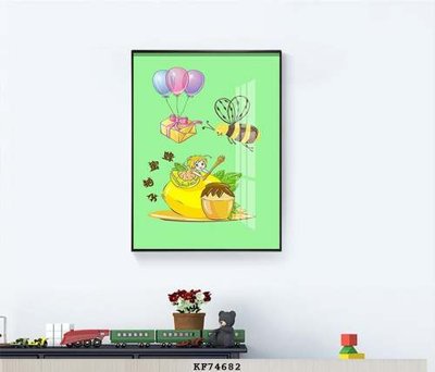 File PSD File tranh hiện đại pha lê gương KF74682 (gốc) tách lớp chi tiết