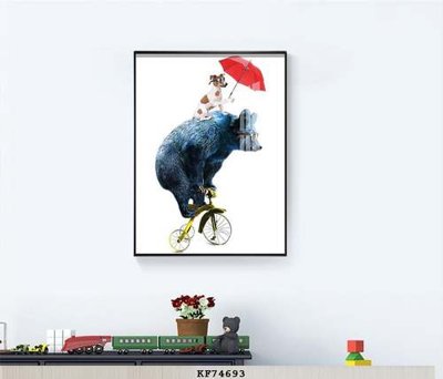 Hình ảnh file gốc in lụa File tranh hiện đại pha lê gương KF74693