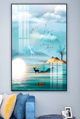 File in ấn File tranh hiện đại pha lê gương KF74745 (bản gốc) sắc nét