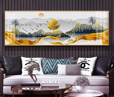 File tranh File tranh hiện đại pha lê gương KF74780 (bản gốc) in lụa 5D