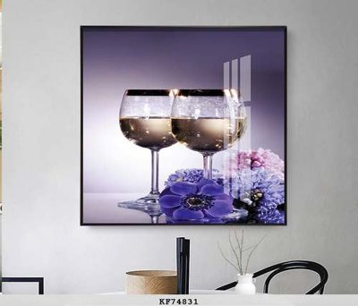 File in trần File tranh hiện đại pha lê gương KF74831 (bản gốc) bầu trời