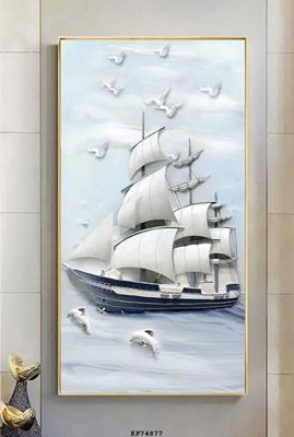 Tải file File tranh hiện đại pha lê gương KF74877 (gốc) làm tranh trang trí