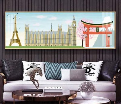 Hình ảnh file gốc in lụa File tranh hiện đại pha lê gương KF74887