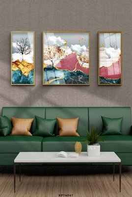 File PSD in ấn File tranh hiện đại pha lê gương KF74947 (chất lượng cao)