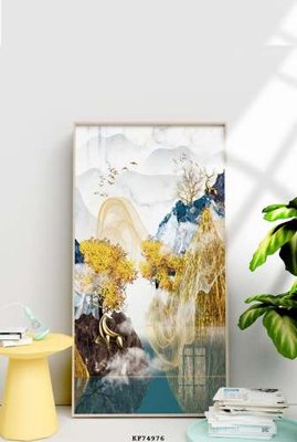 Tải file File tranh hiện đại pha lê gương KF74976 (PSD) cho in ấn quảng cáo