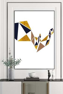 File tranh gốc PSD File tranh hiện đại pha lê gương KF75027 còn nguyên layer