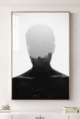 File gốc File tranh hiện đại pha lê gương KF75079 (ảnh chi tiết) để in trần