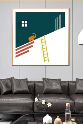 File tranh in trần 3D File tranh hiện đại pha lê gương KF75137 (ảnh gốc)