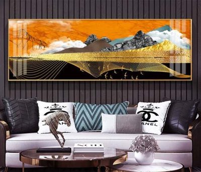 Download file File tranh hiện đại pha lê gương KF75172 (gốc) in mica đèn LED