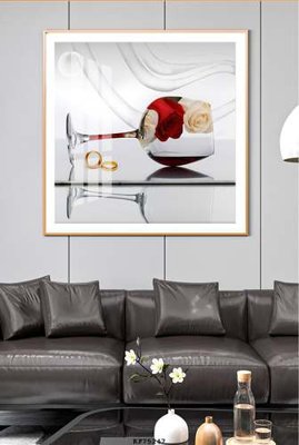 Download file gốc File tranh hiện đại pha lê gương KF75247 (in lụa) tranh 3D