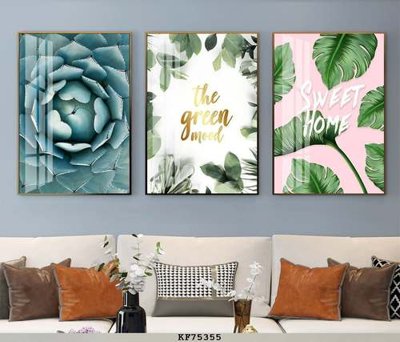 Ảnh gốc File tranh hiện đại pha lê gương KF75355 (độ nét cao) in tráng gương