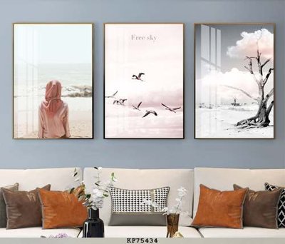 File gốc in ấn File tranh hiện đại pha lê gương KF75434 độ phân giải cao