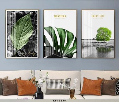 Hình ảnh file gốc in lụa File tranh hiện đại pha lê gương KF75438