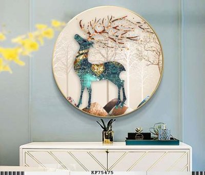 Tải file File tranh hiện đại pha lê gương KF75475 (gốc) chủ đề phong thủy