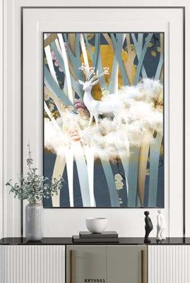 File gốc in ấn File tranh hiện đại pha lê gương KF75501 (sẵn sàng tải về)