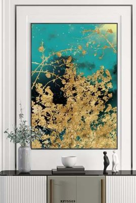 File gốc File tranh hiện đại pha lê gương KF75509 (in mica) làm bảng hiệu