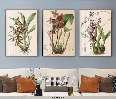 Hình ảnh file gốc in trần nhà File tranh hiện đại pha lê gương KF75614