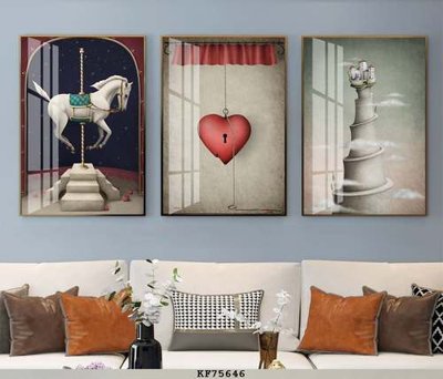 File ảnh File tranh hiện đại pha lê gương KF75646 (gốc) cho trang trí nhà hàng