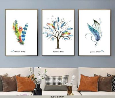 File in trần File tranh hiện đại pha lê gương KF75660 (bản gốc) 5D