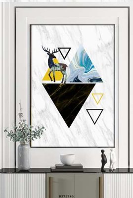 File tranh File tranh hiện đại pha lê gương KF75743 (bản gốc) trang trí văn phòng