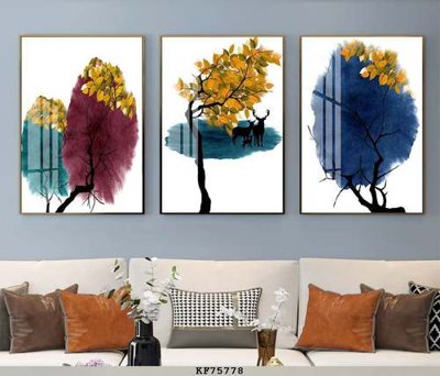 File in mica File tranh hiện đại pha lê gương KF75778 (bản gốc) siêu trong