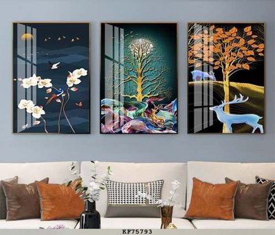 Tải file File tranh hiện đại pha lê gương KF75793 (PSD) cho in ấn quảng cáo