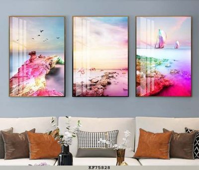 File tranh File tranh hiện đại pha lê gương KF75828 (bản gốc) treo phòng ăn