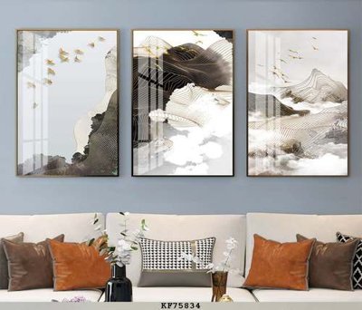 Hình ảnh file gốc File tranh hiện đại pha lê gương KF75834 cho in UV