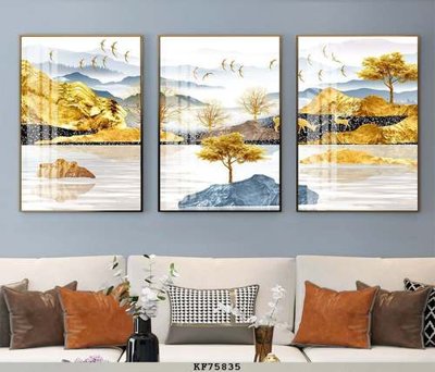 Ảnh gốc File tranh hiện đại pha lê gương KF75835 (độ nét cao) in mica