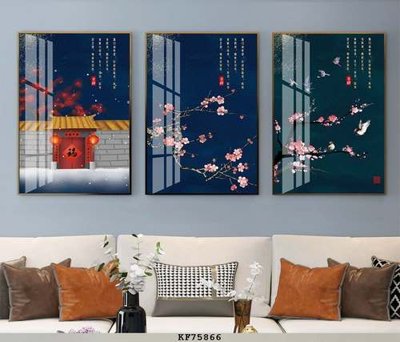 File gốc File tranh hiện đại pha lê gương KF75866 (ảnh chi tiết) để in lụa