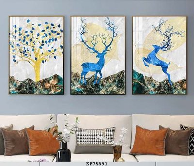 File gốc in tráng gương File tranh hiện đại pha lê gương KF75891 chi tiết