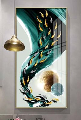 File gốc File tranh hiện đại pha lê gương KF75956 (in lụa) chi tiết cao